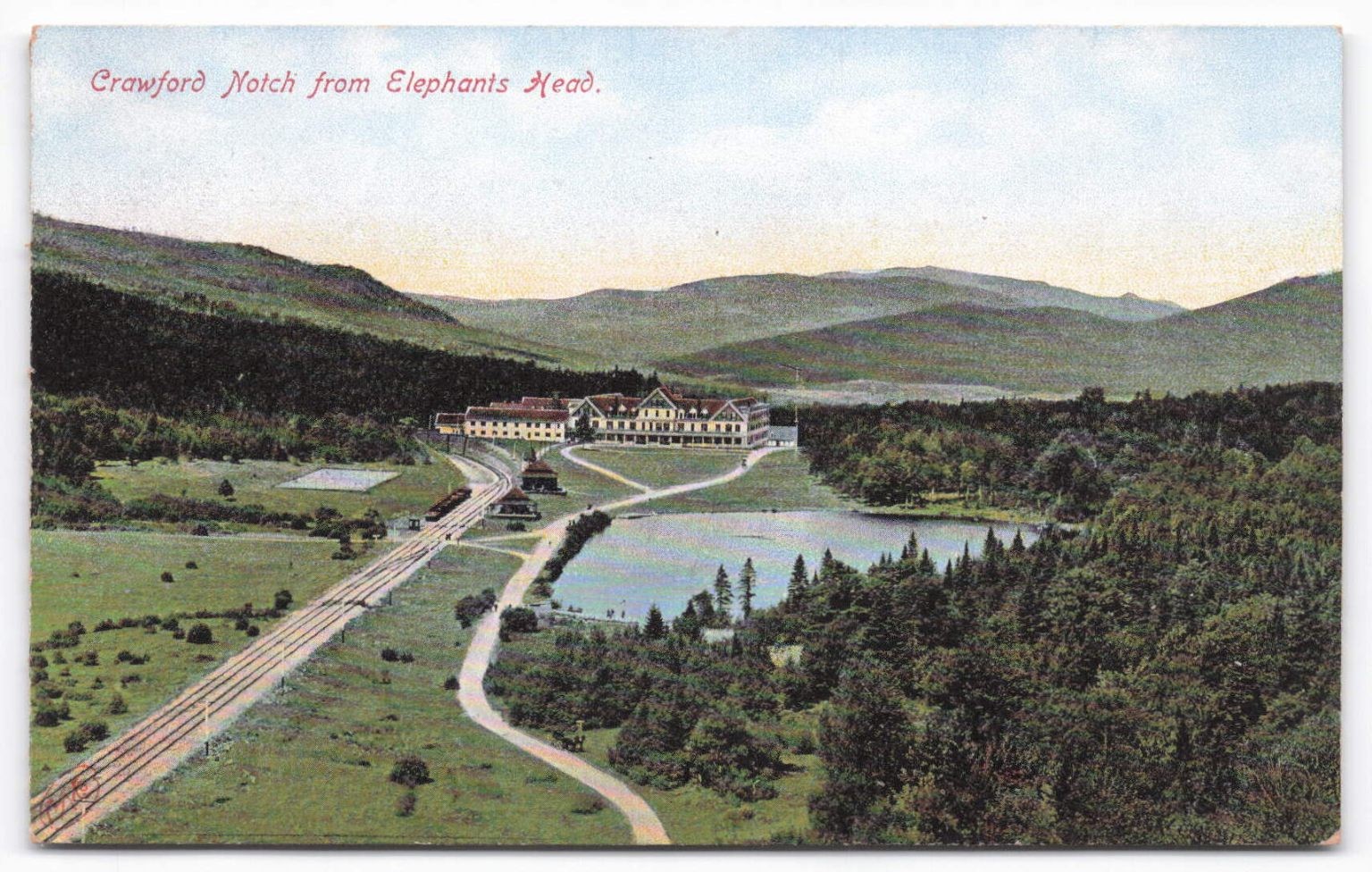 VTG Crawford Notch Elephants Head White Mountains New Hampshire Postcard c1910s VTG Crawford Notch Elephants Head White Mountains New Hampshire Postcard c1910s