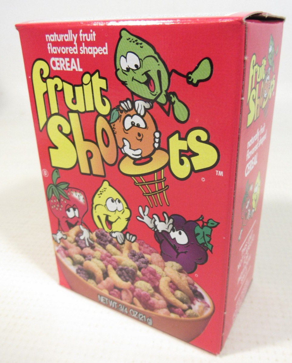 VERY RARE VTG 90's Fruit Shoots Moran Foods Salesman Sample Display Cereal Box