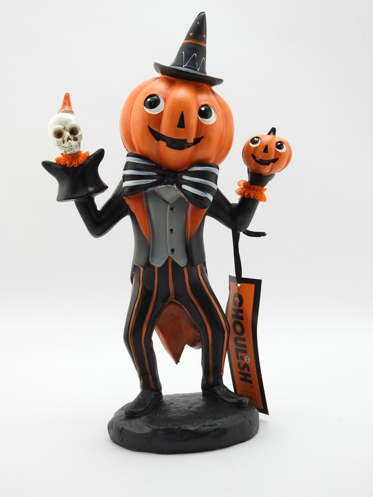 Ghoulies Pumpkin Head Skeleton Halloween Figurine 12\