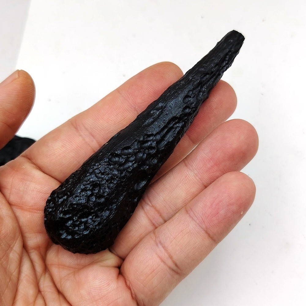 56.6g Rare Angel Chime Indochinite Tektite Teardrop Splashform Meteorite Glass