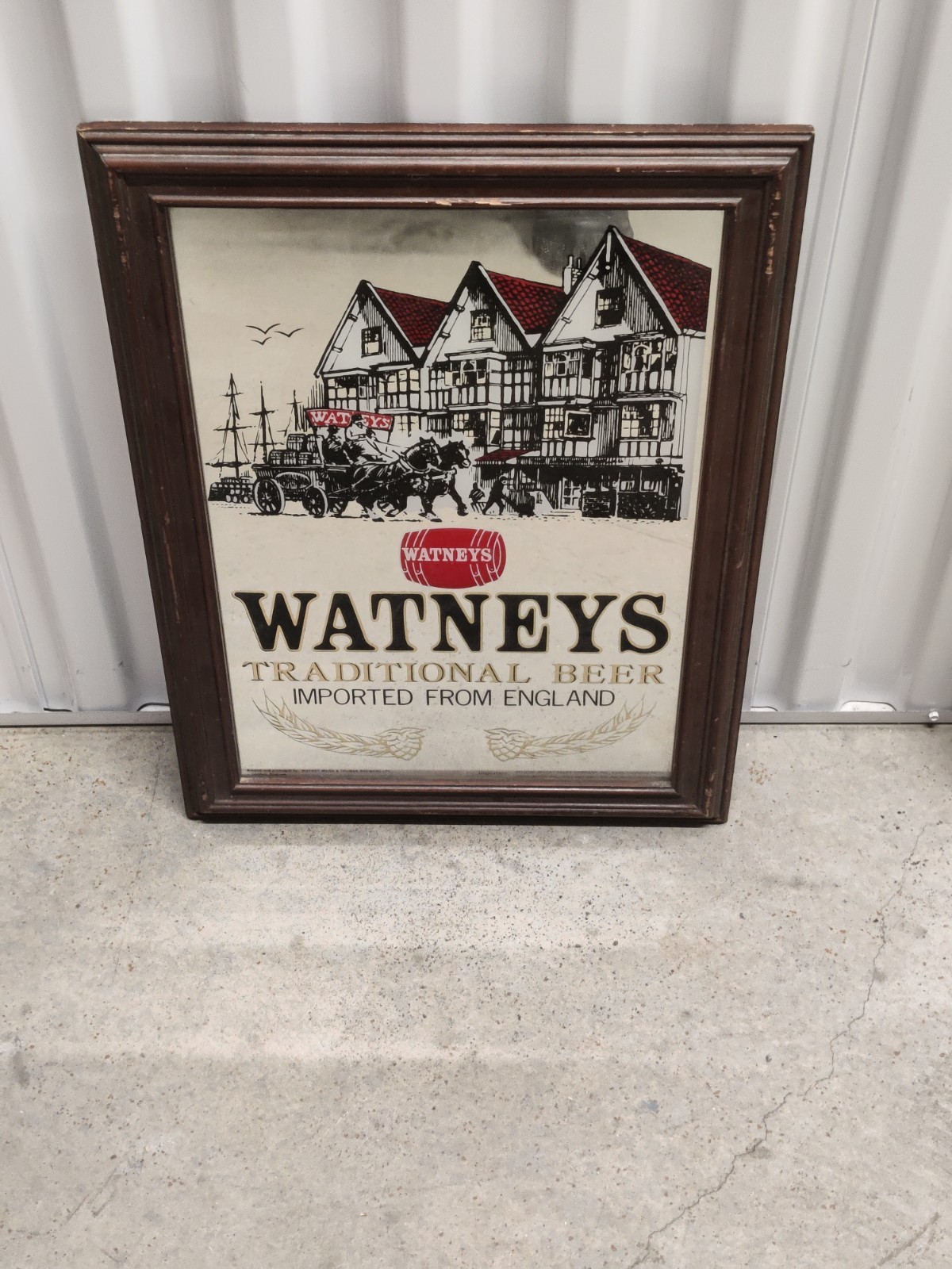 Vintage Watney\'s Red Barrel Mirrored Beer Advertising Wall Decor Vintage Watney\'s Red Barrel Mirrored Beer Advertising Wall Decor