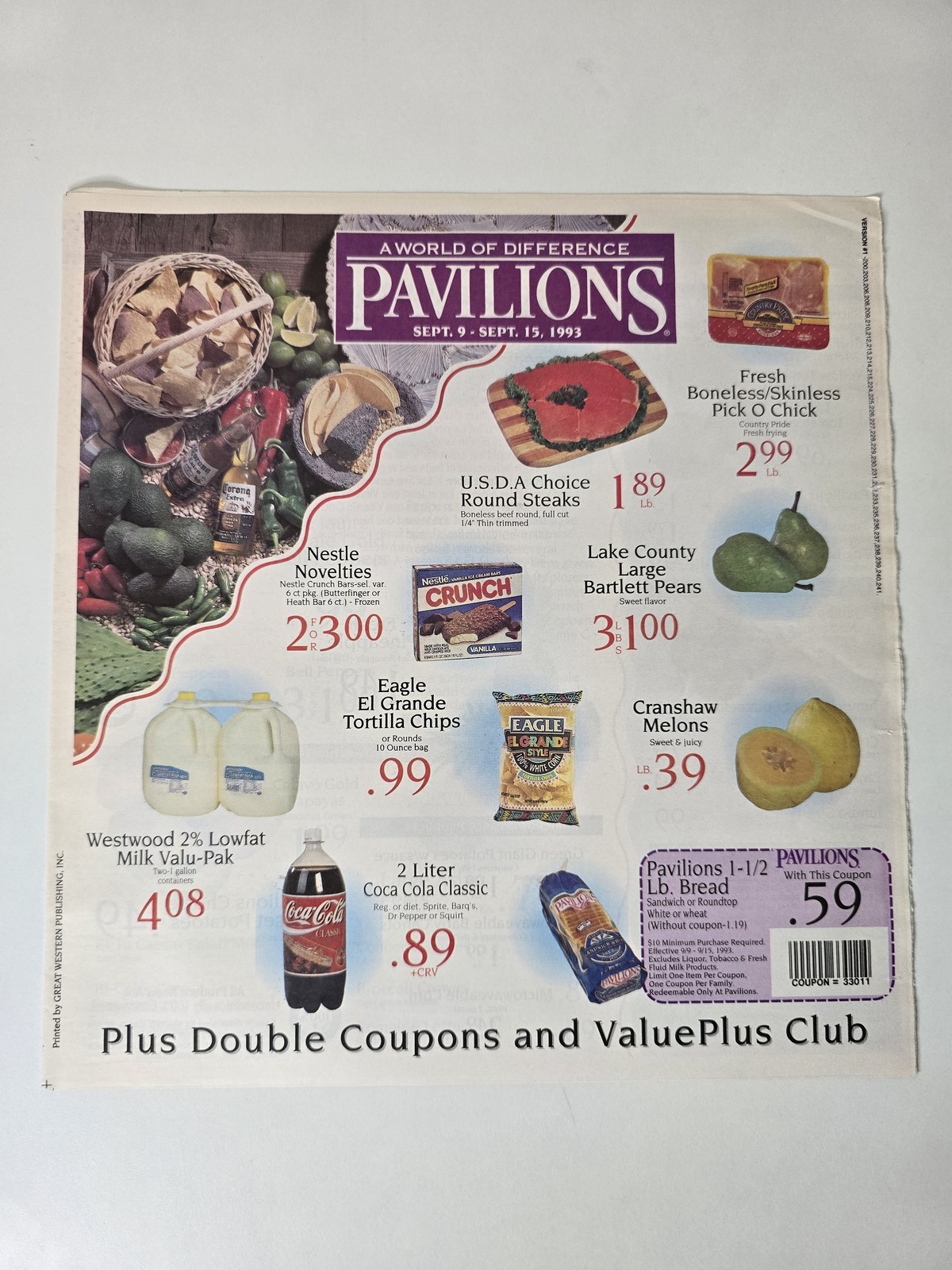 1993 Pavilions Viva Mexico Independence Day Grocery Circular Tequila SoCal