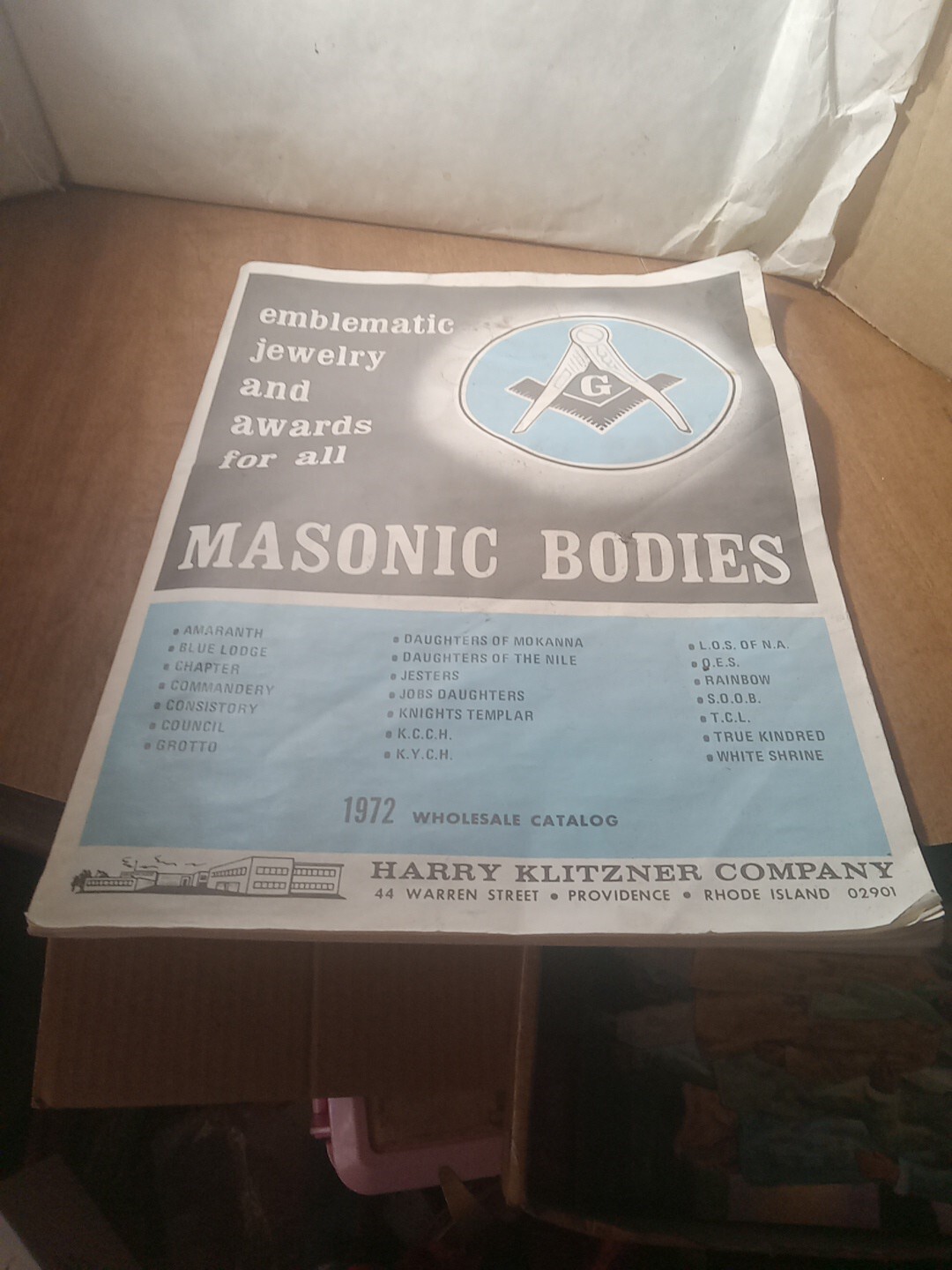 Vintage 1972 Harry Klitzner Co Emblematic Jewelry Masonic Catalog Rare Vintage 1972 Harry Klitzner Co Emblematic Jewelry Masonic Catalog Rare