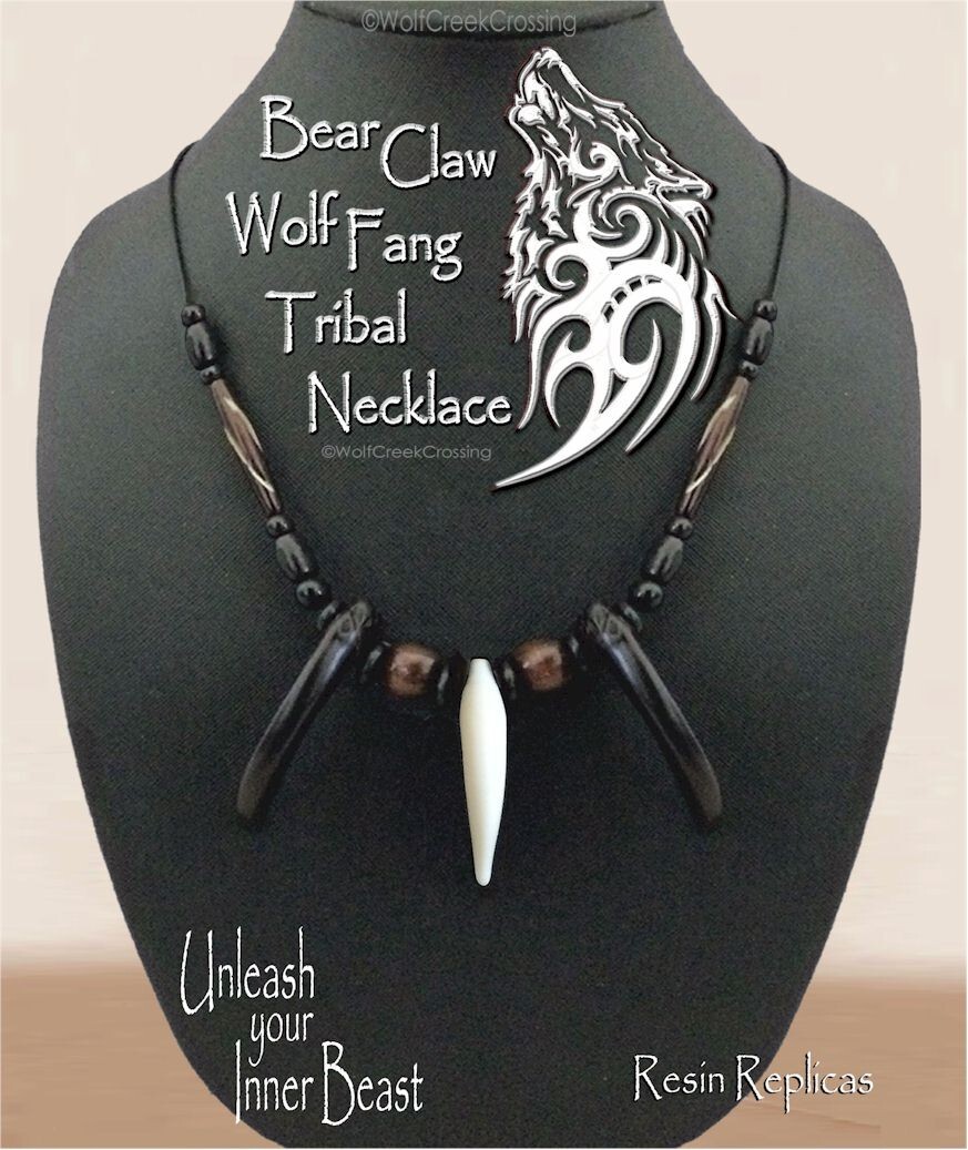 Rugged BEAR CLAW WOLF FANG NECKLACE Beastly Tribal HOT Jewelry Replica MTN MAN\'