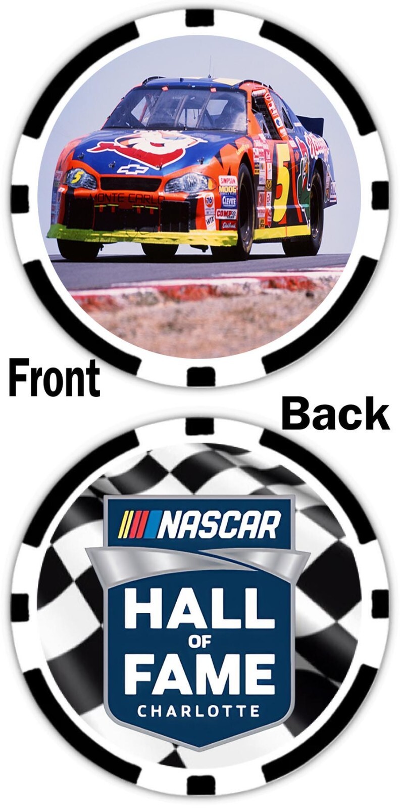 TERRY LABONTE - NASCAR HALL OF FAME - POKER CHIP - NASCAR, RACING, HOF TERRY LABONTE - NASCAR HALL OF FAME - POKER CHIP - NASCAR, RACING, HOF