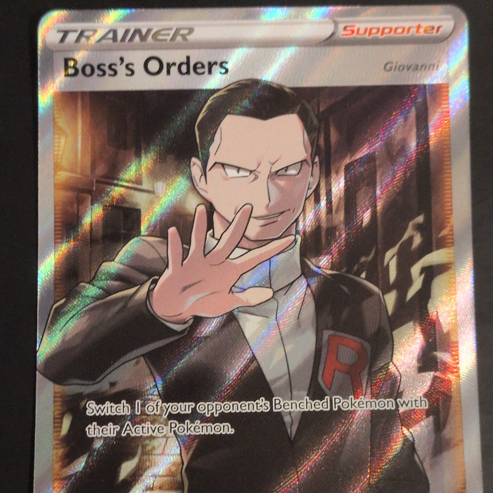 Pokémon TCG Boss's Orders Giovanni Rebel Clash Ultra Rare Full Art Holo