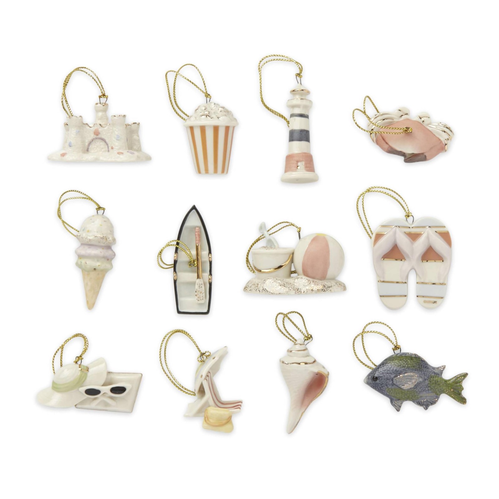 Lenox Summer 12-Piece Mini Hanging Ornament Set