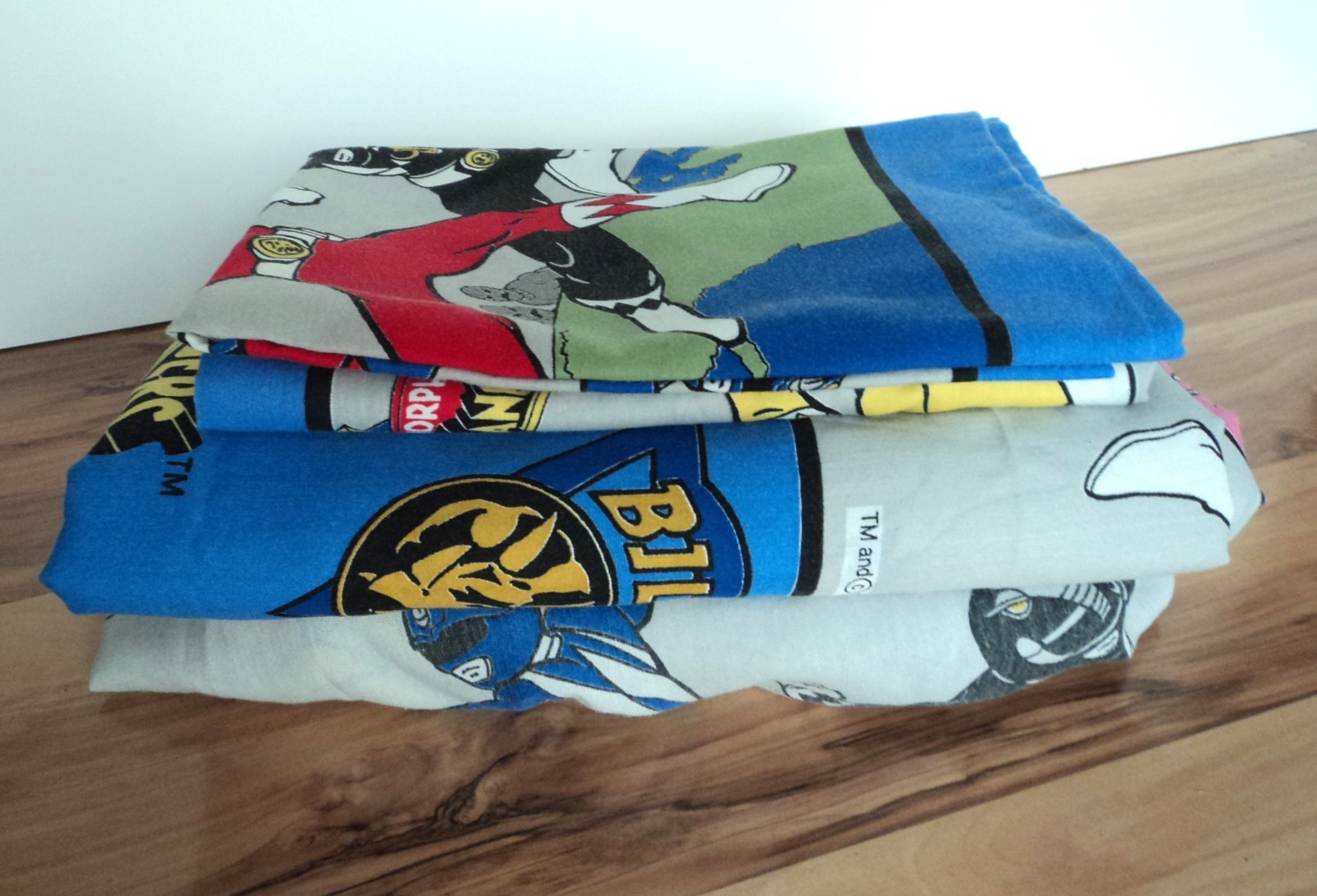 Vintage 90s Y2k POWER RANGERS Twin Bed Sheets and Pillow Cases Excellent Cond.