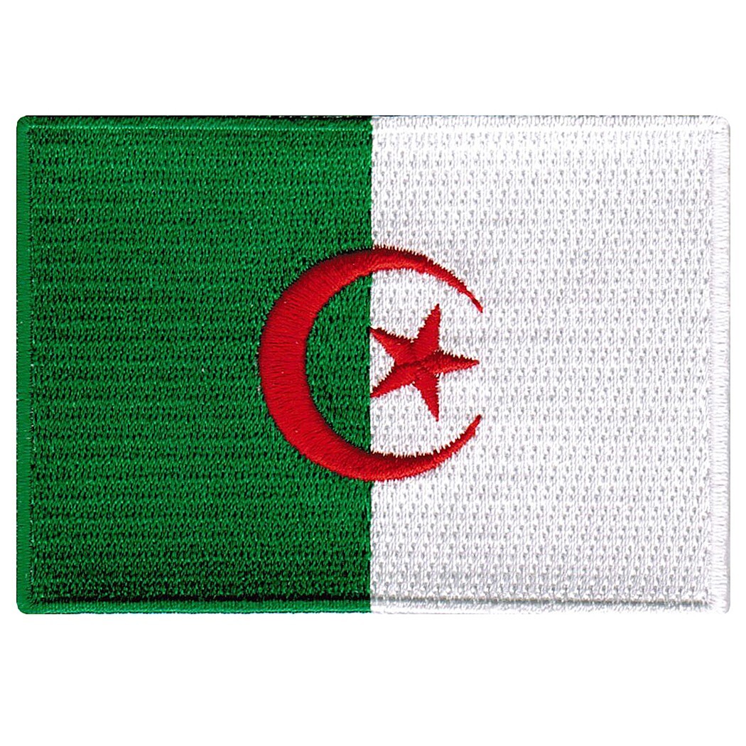 ALGERIA FLAG embroidered iron-on PATCH ALGERIAN EMBLEM applique REPUBLIC