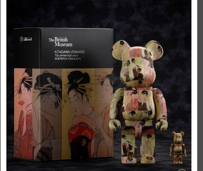 Medicom BE@RBRICK Kitagawa Utamaro Toji Zensei Bijin-zoroi 100% 400%  Fedex JPN