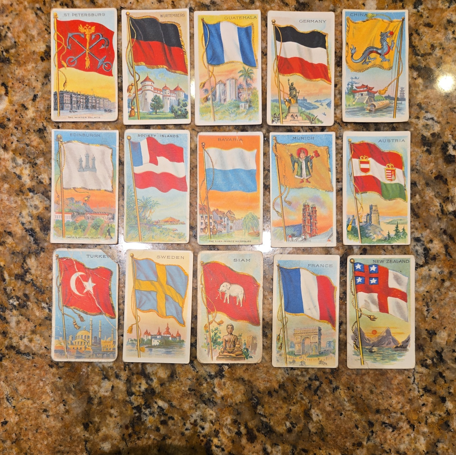 Lot of 15 1910-11 Recruit Backs T59 Flags of All Nations Tobacco Cards Lot of 15 1910-11 Recruit Backs T59 Flags of All Nations Tobacco Cards