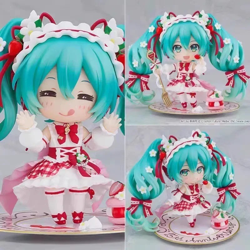 Hatsune Miku Strawberry Cake Nendoroid 1939 PVC Figure 15th Anniversary Model To Hatsune Miku Strawberry Cake Nendoroid 1939 PVC Figure 15th Anniversary Model To