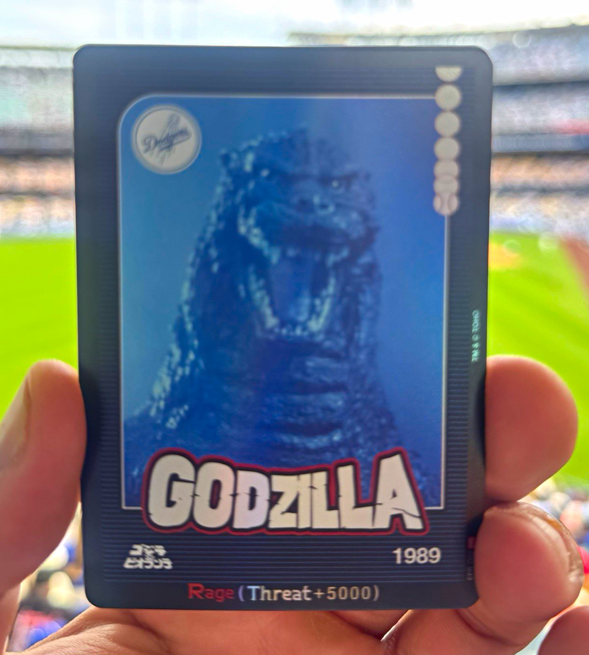 Dodgers Godzilla Minus Zero Rage (Threat+5000) Trading Card #1989 2023