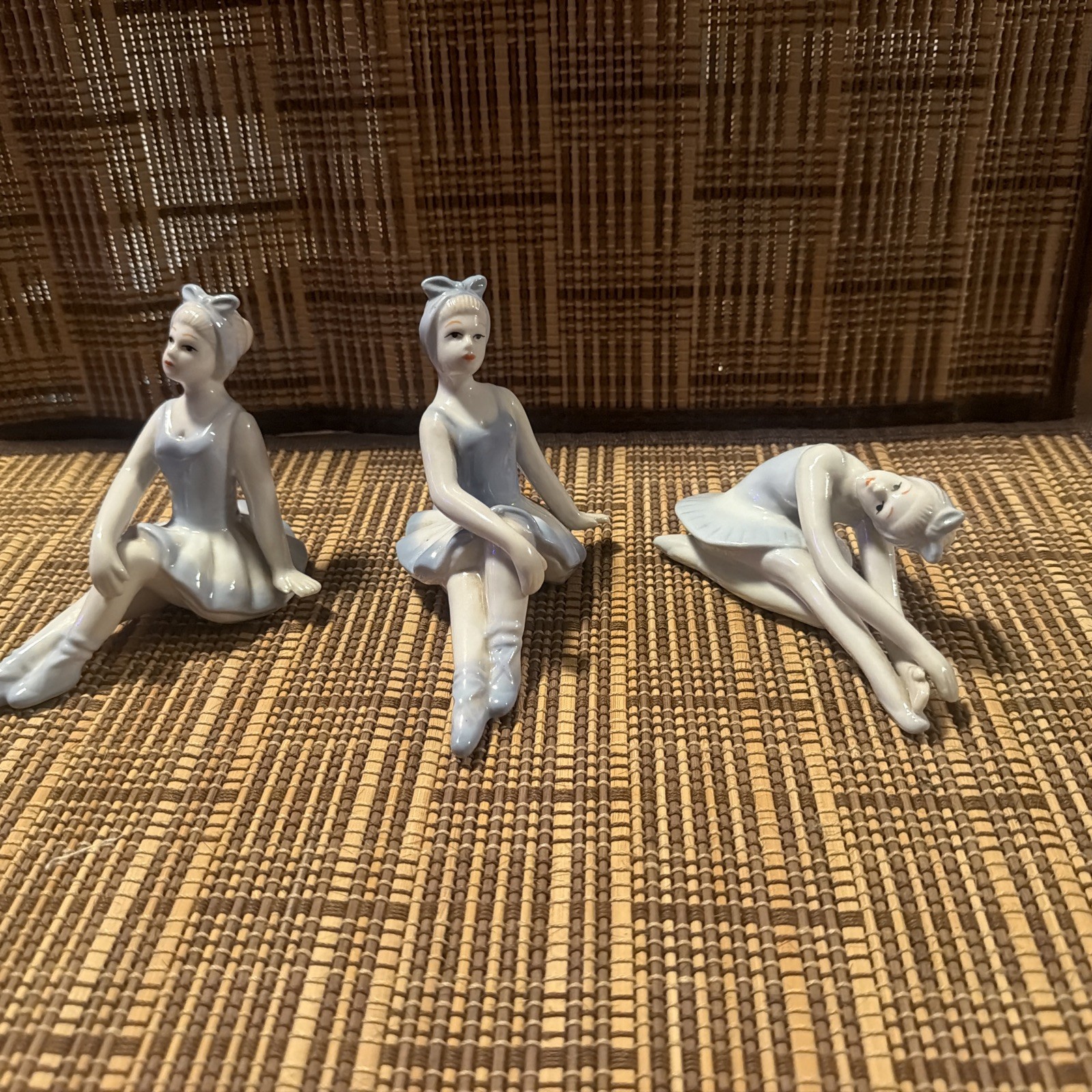 Set of-3 Vintage Ceramic Ballerina Girl Figurines 4.5\