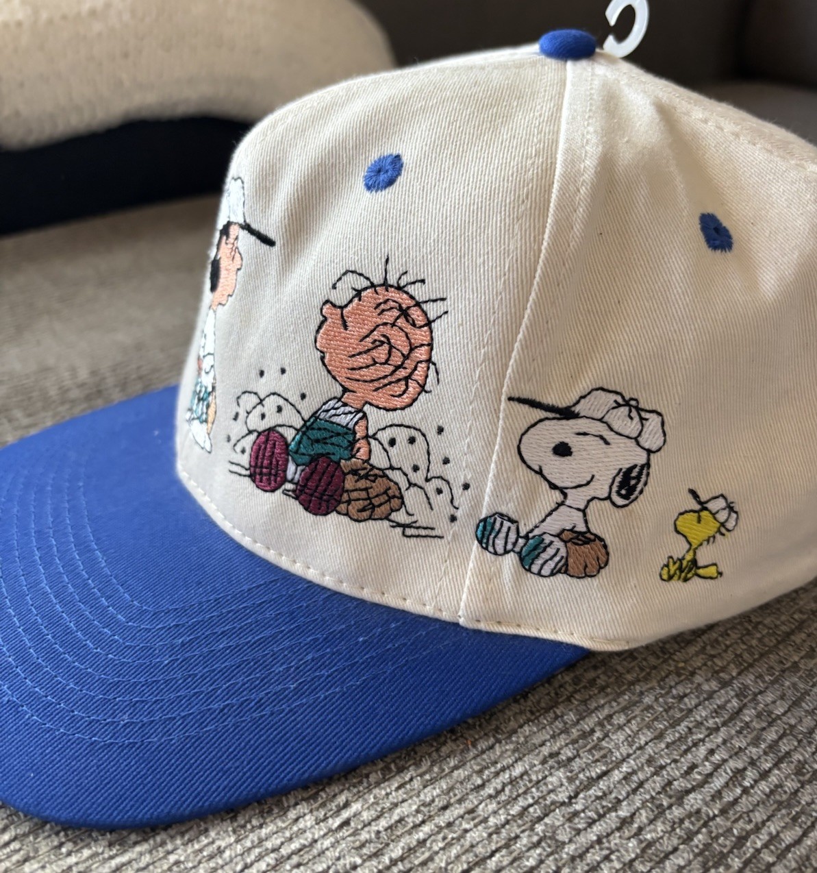 Vintage Peanuts Snoopy Baseball Snapback Hat Head Start Sportswear NWT