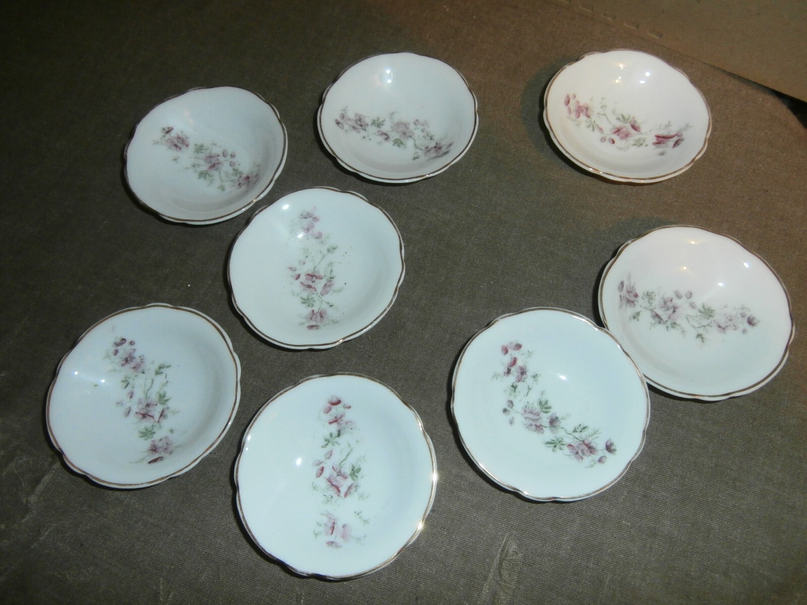 Vintage 8 pc Set Altrohla Austria CA China Butter Plates