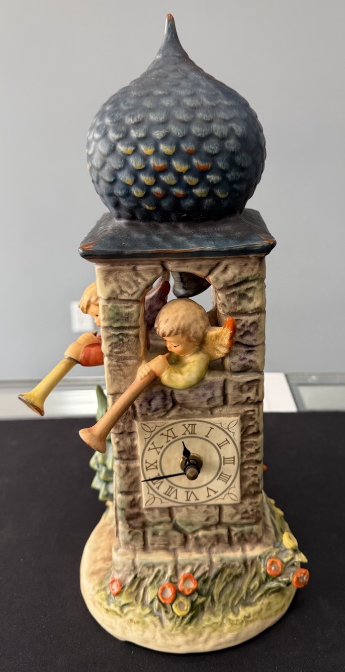 Vintage Large Goebel Hummel Call To Worship Clock Tower Figurine WORKS Vintage Large Goebel Hummel Call To Worship Clock Tower Figurine WORKS