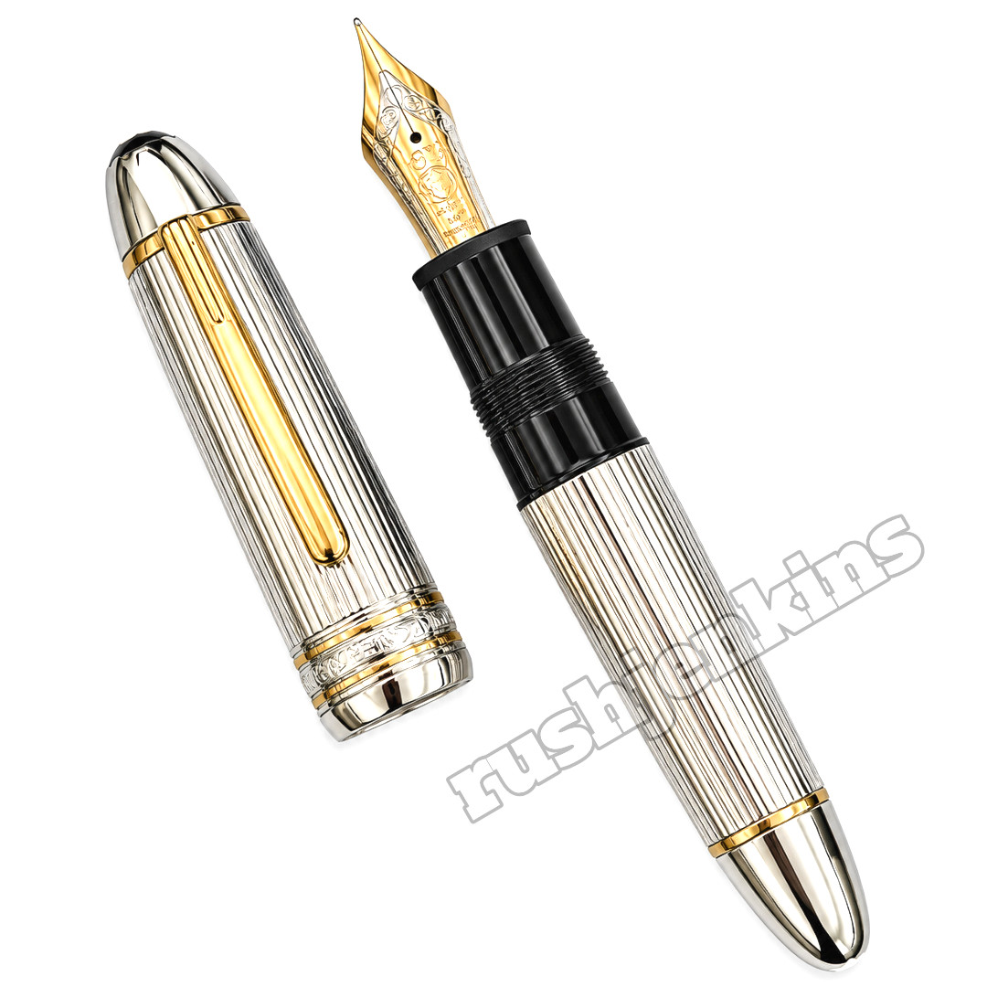 MONTBLANC Meisterstück 149 Fountain Pen Silver Pinstripe Collector w/ Box MONTBLANC Meisterstück 149 Fountain Pen Silver Pinstripe Collector w/ Box