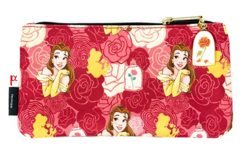 Loungefly Disney Beauty and the Beast Belle Roses Floral Cosmetic Pouch LE