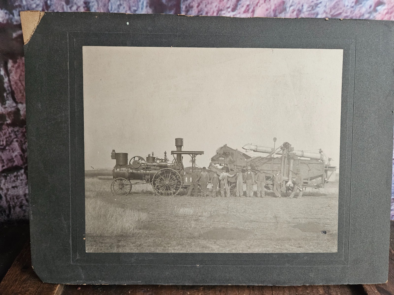 Vintage  Early Farm Machinery Gas Steam Engine Tractor Steel Thresher Photo