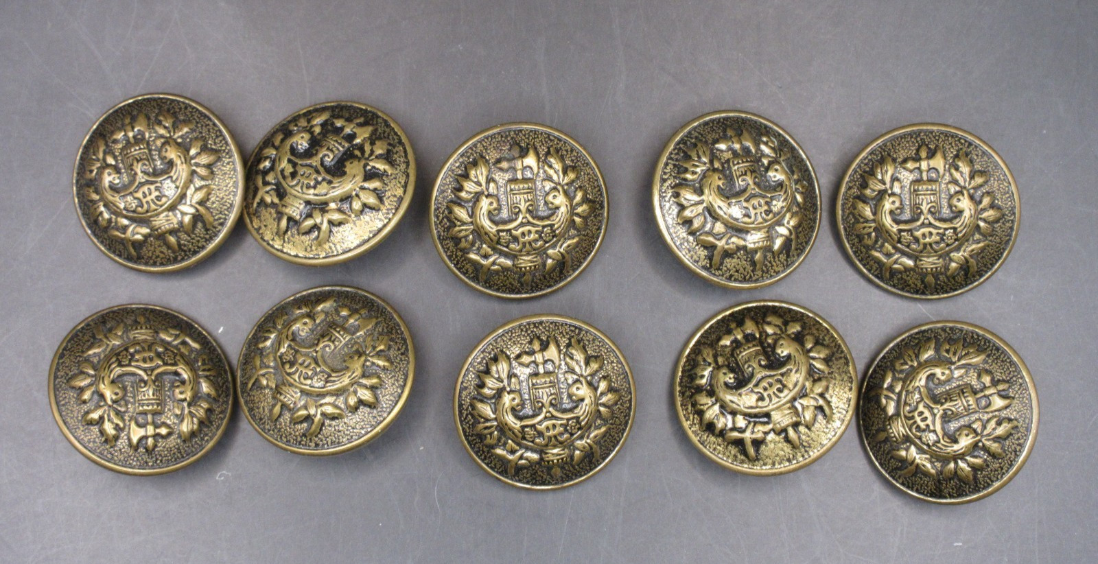 Lot of (10) Vtg Brass 7/8\