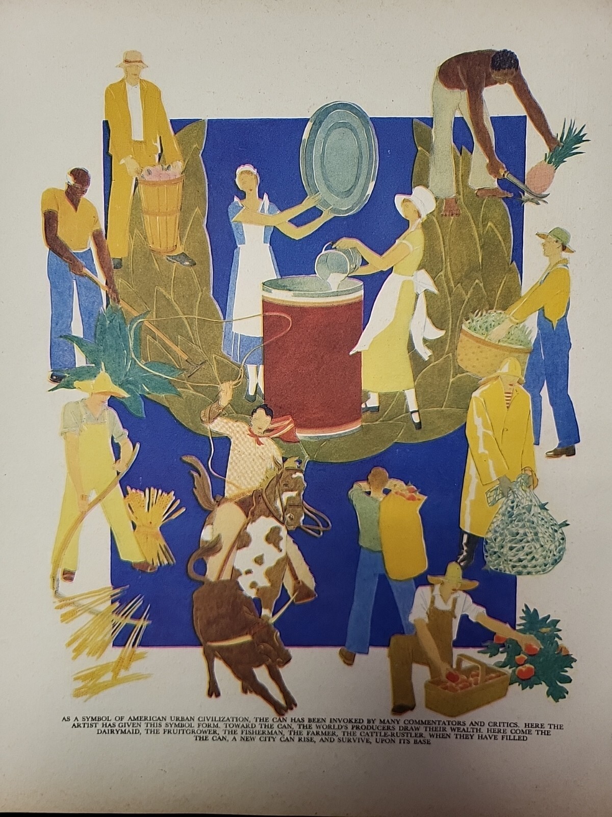 1930 Fortune Magazine The Can as Symbol of Civilization Art Print Advertising
