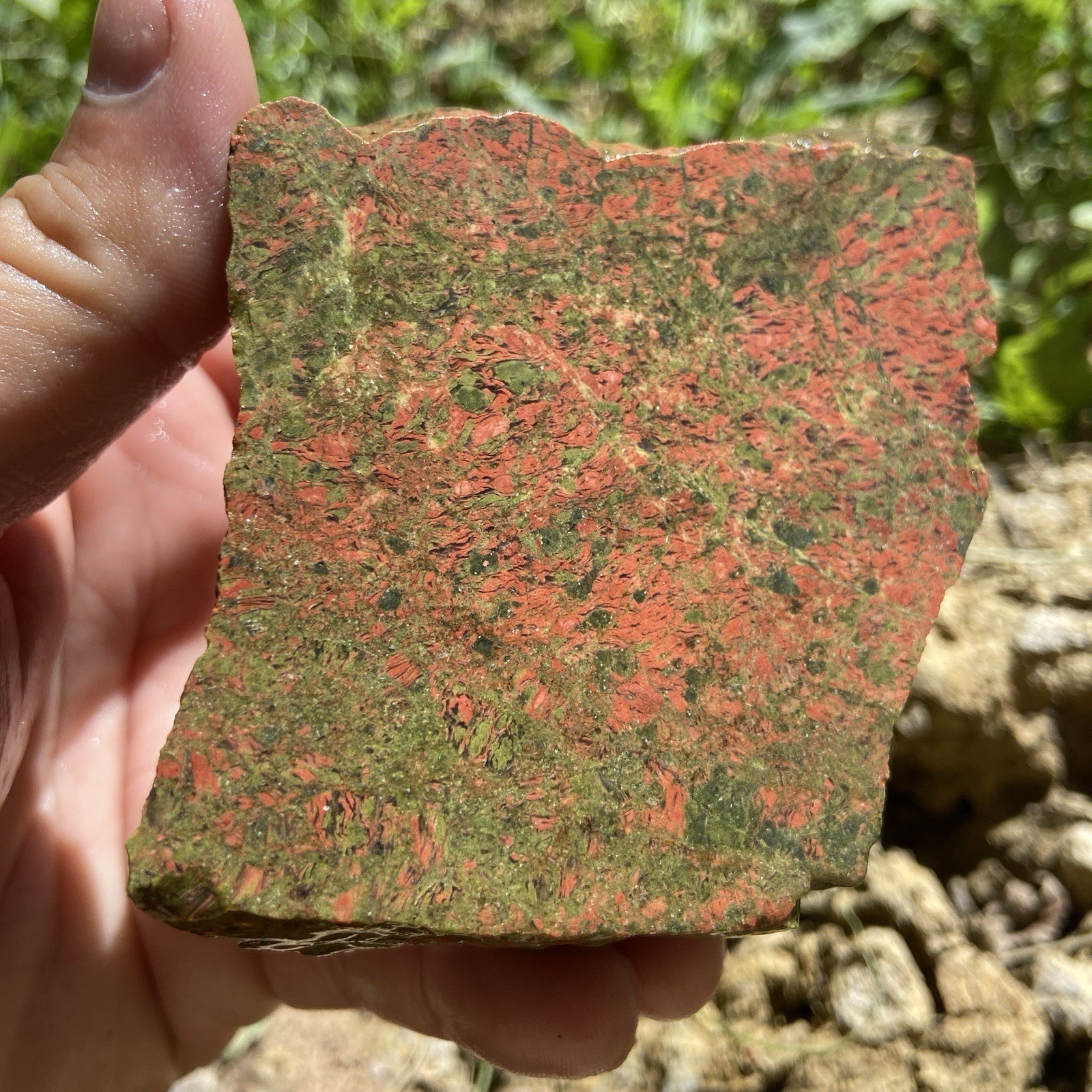 Large High Quality Unakite Rough Stone 15.26 Oz