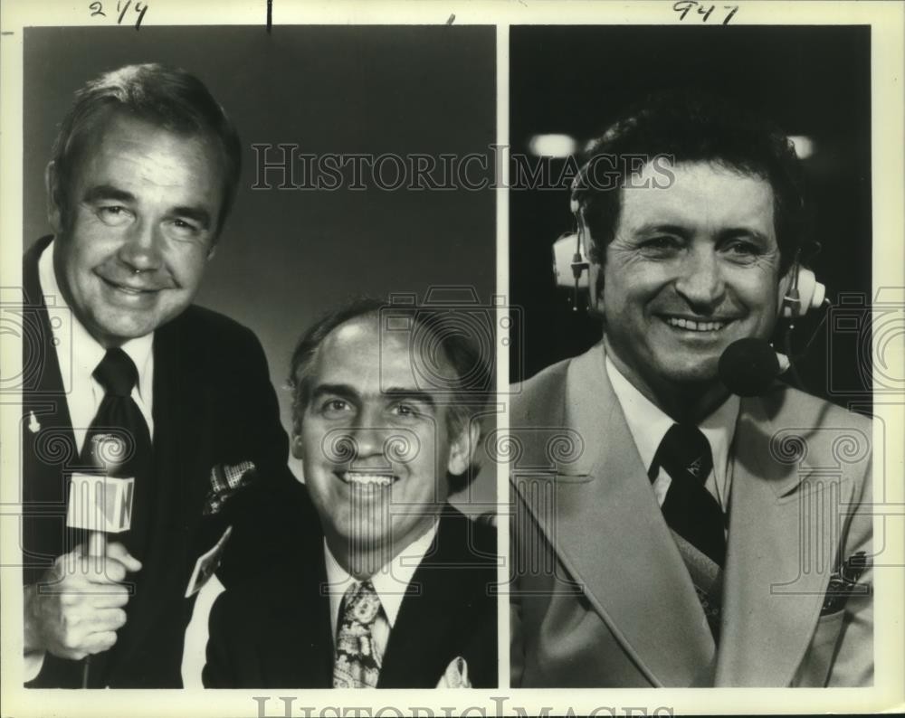 1979 Press Photo NBC Sportscasters Dick Enberg, Billy Packer and Al McGuire 1979 Press Photo NBC Sportscasters Dick Enberg, Billy Packer and Al McGuire