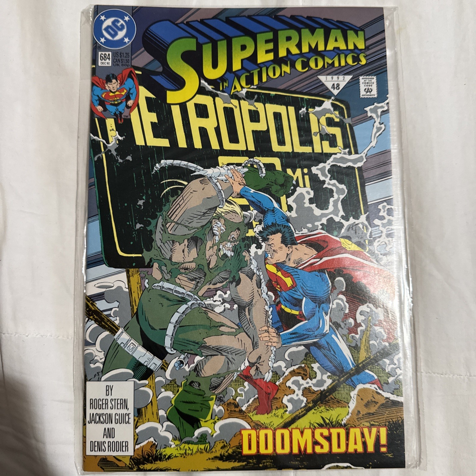 DC Comics Superman Action Metropolis #684 1993 Bagged NEW Never Opened Unread DC Comics Superman Action Metropolis #684 1993 Bagged NEW Never Opened Unread