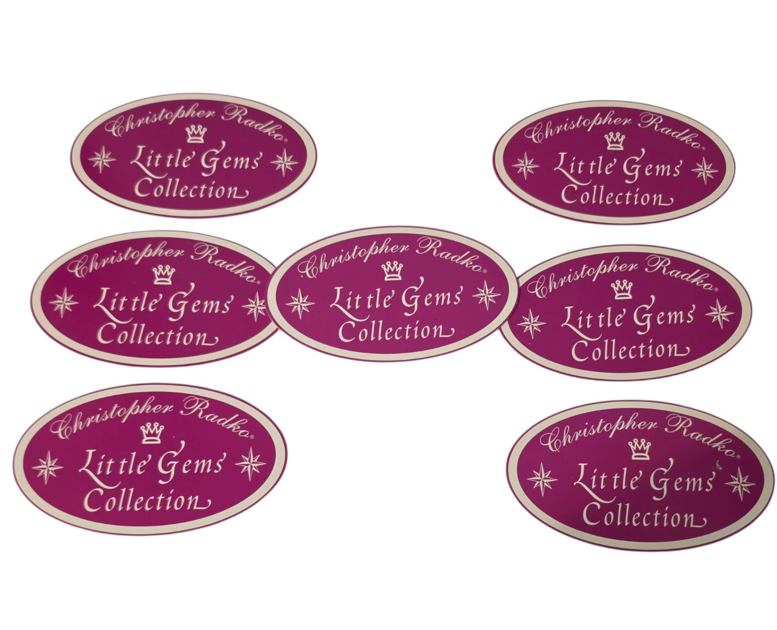 Christopher Radko Little Gems Store Display Signs Lot of 7 Retail Advertising