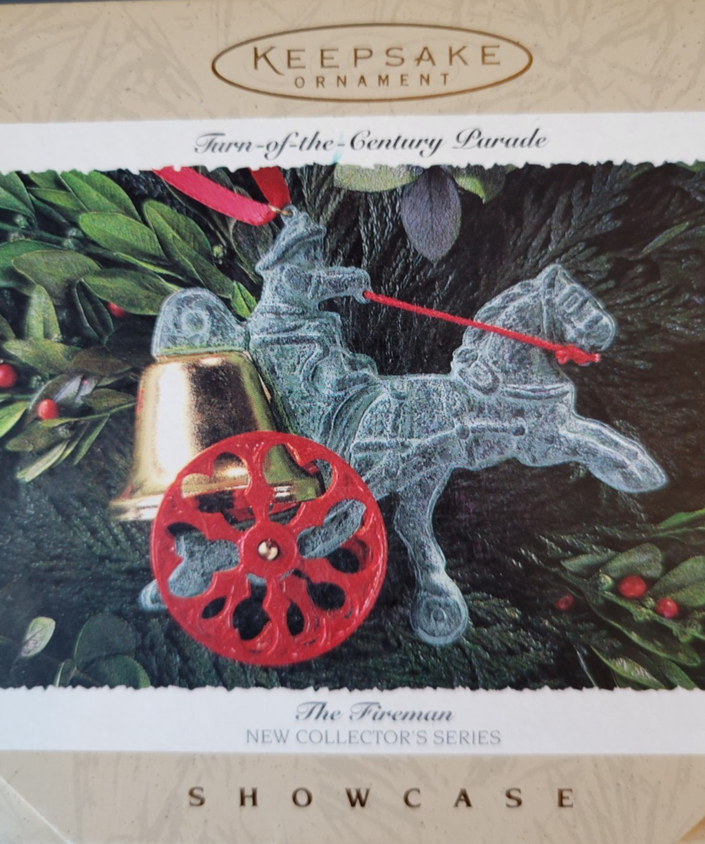 Vintage Hallmark Christmas Keepsake ornament The Fireman 1995 w/bell new in box