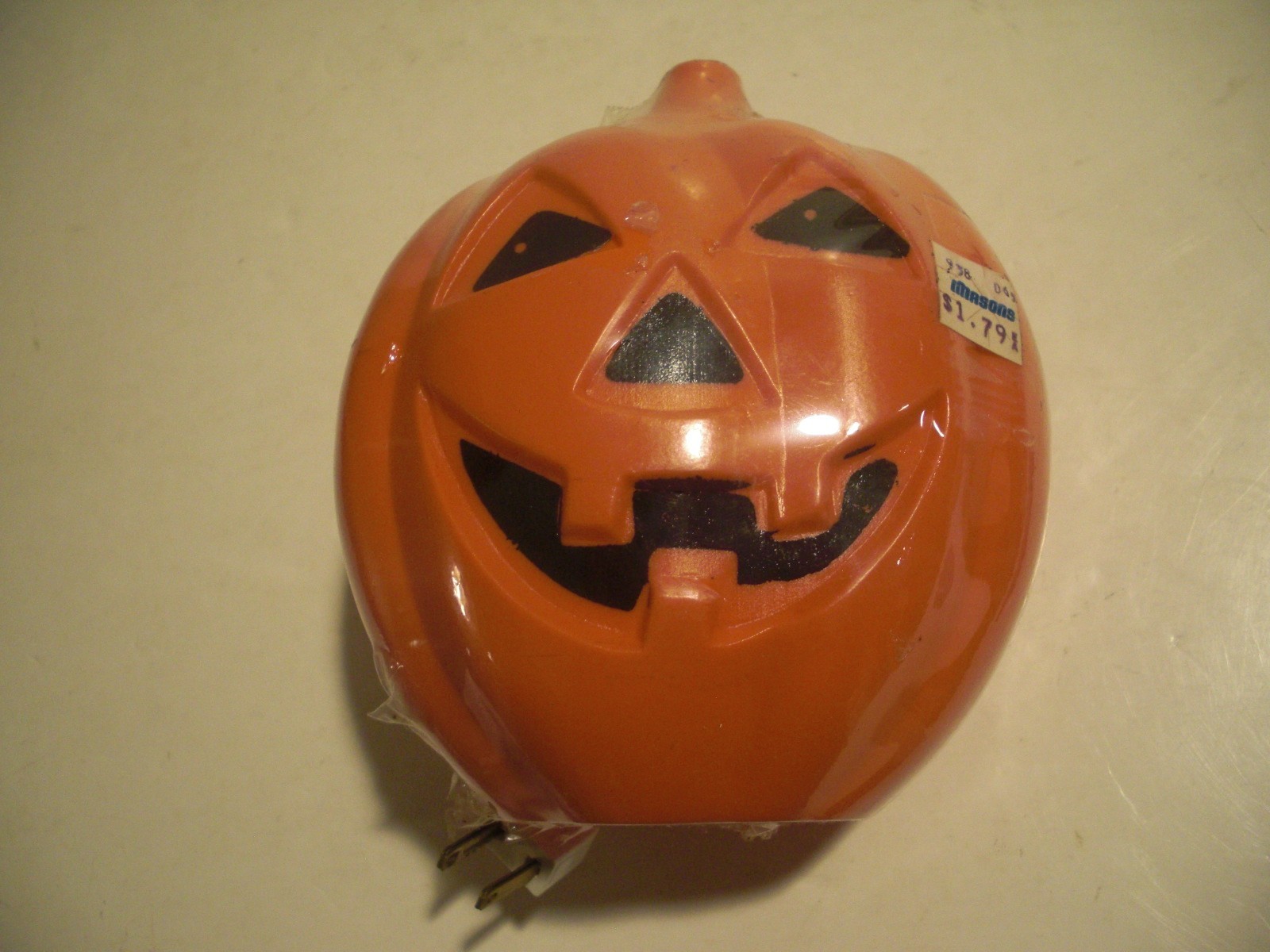 NEW SEALED Vtg 1970s-1980s Halloween 6” Jack-O-Lantern Pumpkin Lighted Blow Mold NEW SEALED Vtg 1970s-1980s Halloween 6” Jack-O-Lantern Pumpkin Lighted Blow Mold