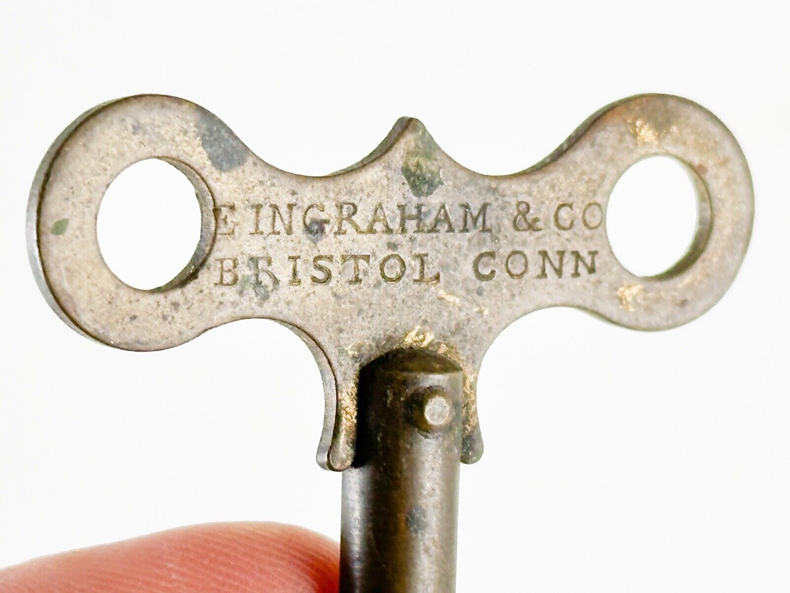 Vintage E Ingraham & Co Bristol Conn Brass Mantle Clock Key