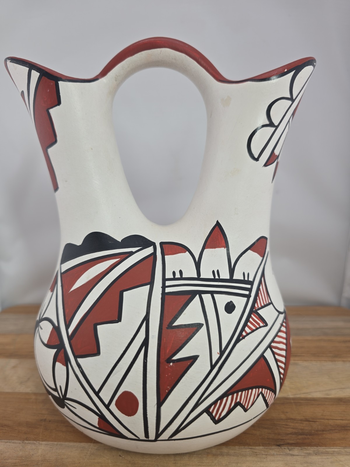 Vintage Vangie Tafoya Jemez Pueblo Pottery Wedding Vase Signed Native American Vintage Vangie Tafoya Jemez Pueblo Pottery Wedding Vase Signed Native American