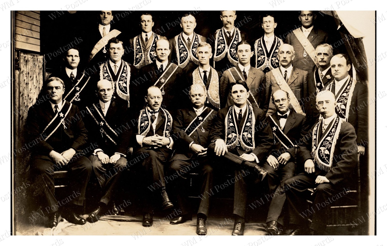 Leominster Massachusetts 1915 Odd Fellows Lodge Members Standard Postcard Leominster Massachusetts 1915 Odd Fellows Lodge Members Standard Postcard