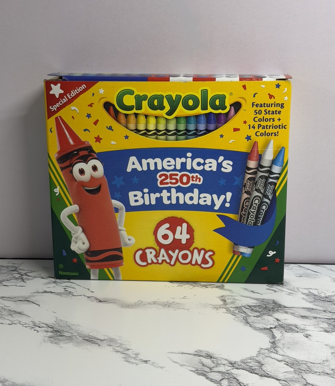 Crayola Crayons Special Edition 2026 America’s Birthday 250th 64 Crayons NEW