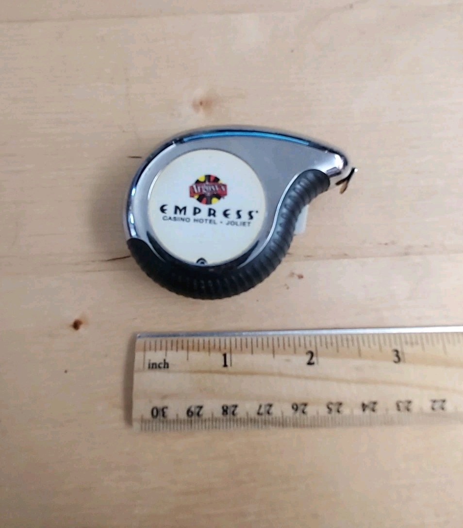 Vintage Metal 10 Feet Argosy Empress Casino Joliet Measuring Tape Vintage Metal 10 Feet Argosy Empress Casino Joliet Measuring Tape