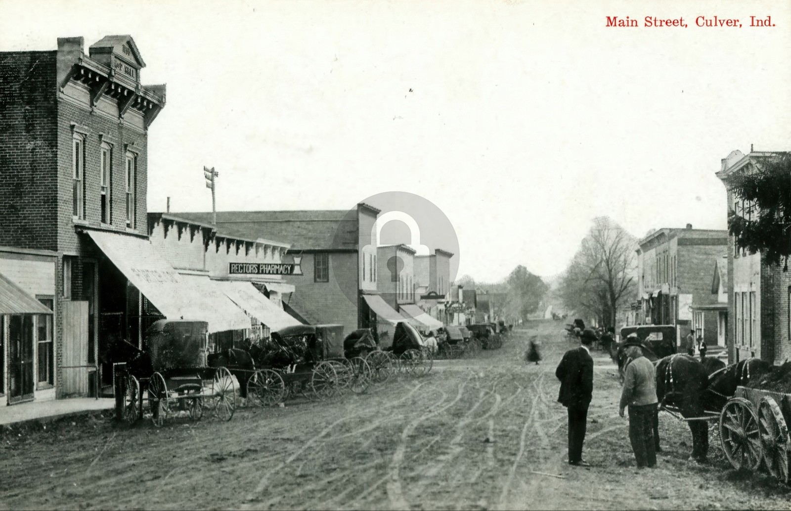 Main Street, Culver IN Indiana Vintage Photo Postcard COPY Main Street, Culver IN Indiana Vintage Photo Postcard COPY