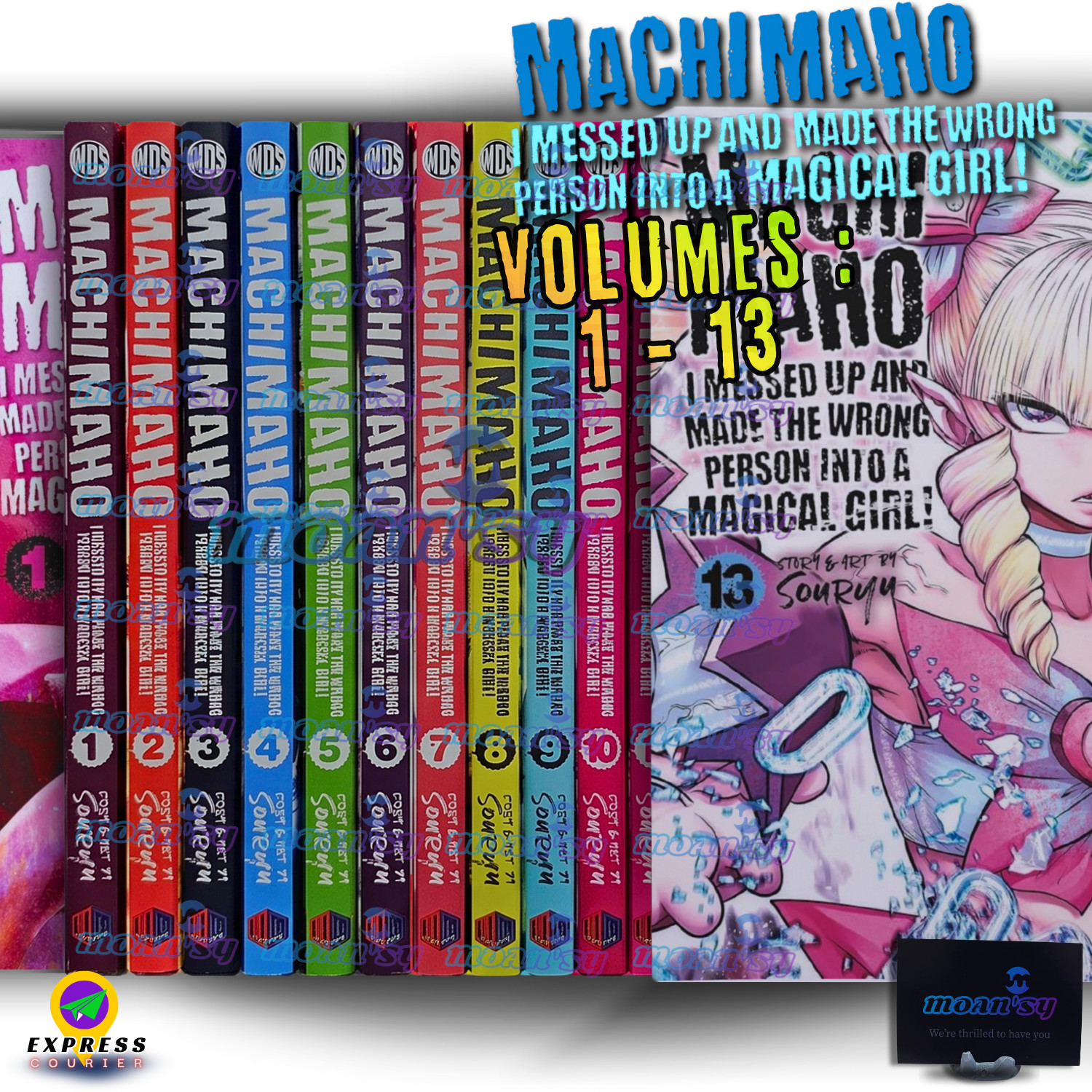 Machimaho Vol 1-13 Set English Manga Action Magical Girl Comedy Book Lot Set New