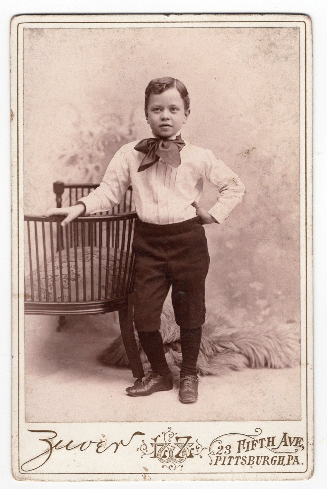 SASSY WELL DRESSED YOUNG BOY : PITTSBURGH, PA : CABINET CARD c 1886-1894 SASSY WELL DRESSED YOUNG BOY : PITTSBURGH, PA : CABINET CARD c 1886-1894