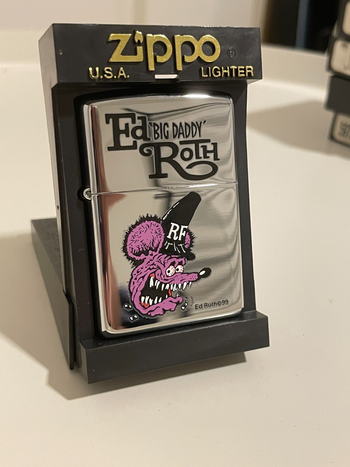 Zippo Ed Big Daddy Roth Rat Fink Flamerite 2002 VTG New in Case Rare Lowbrow art