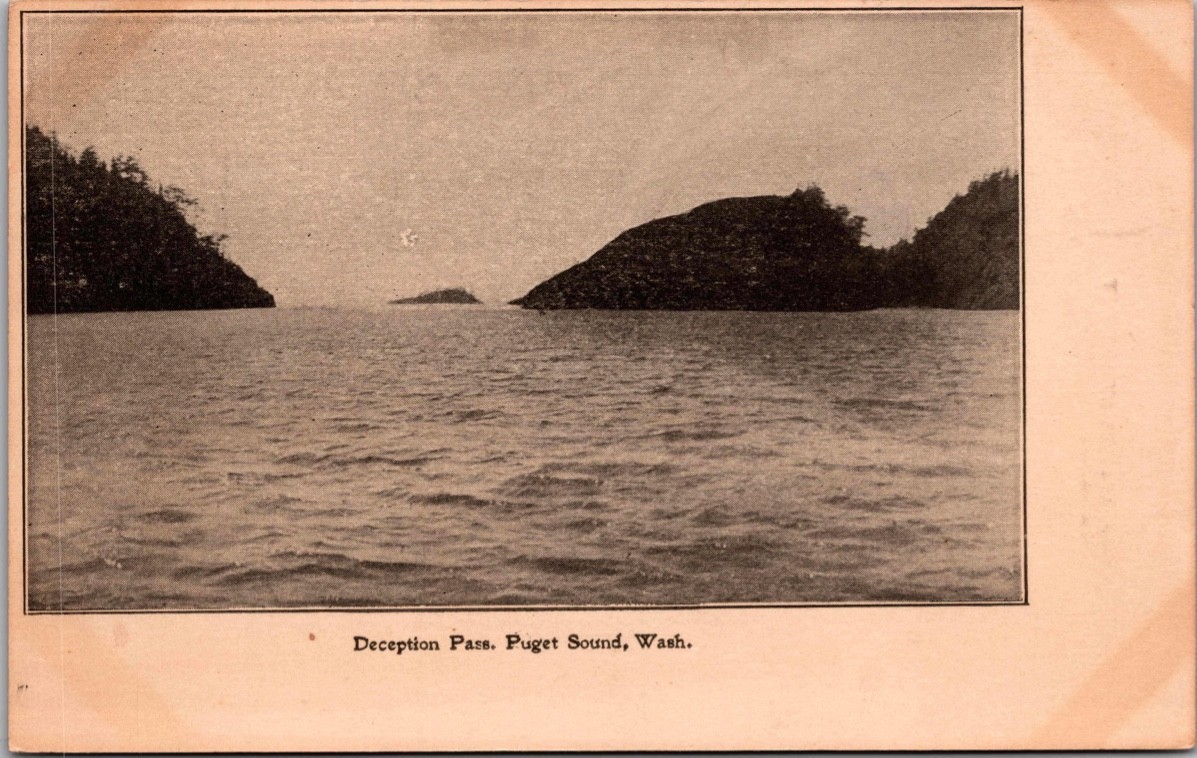 c1905 Deception Pass Puget Sound Washington WA Owl Pharmacy UDB Postcard c1905 Deception Pass Puget Sound Washington WA Owl Pharmacy UDB Postcard