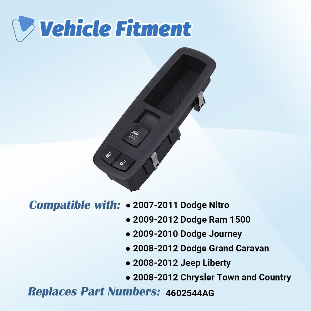 Passenger Power Window Switch for 2008-2012 Dodge Grand Caravan | Compatible ... Passenger Power Window Switch for 2008-2012 Dodge Grand Caravan | Compatible ...