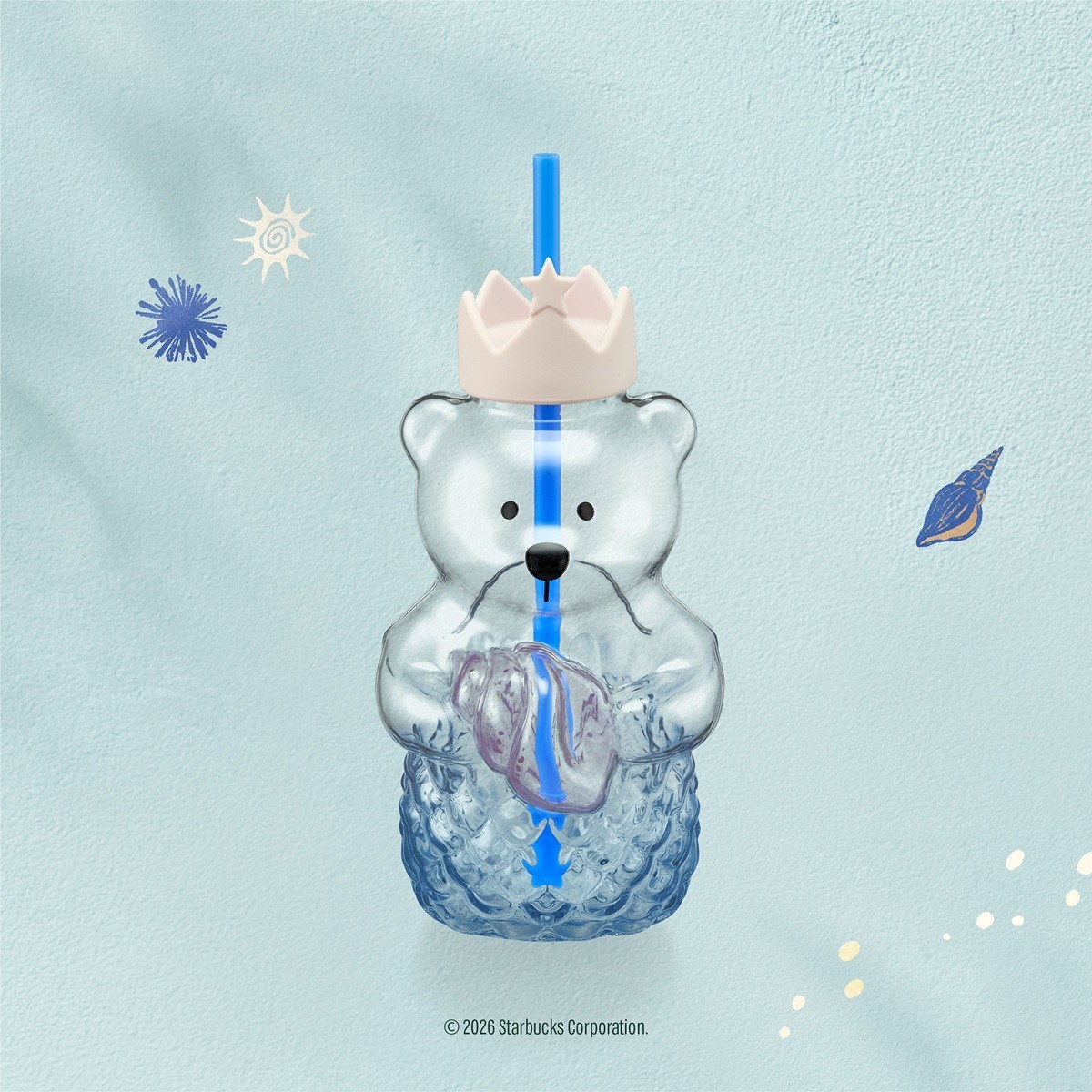 Authentic Starbucks Siren the Muse Bearista Glass Cold Cup Asia Exclusive Authentic Starbucks Siren the Muse Bearista Glass Cold Cup Asia Exclusive