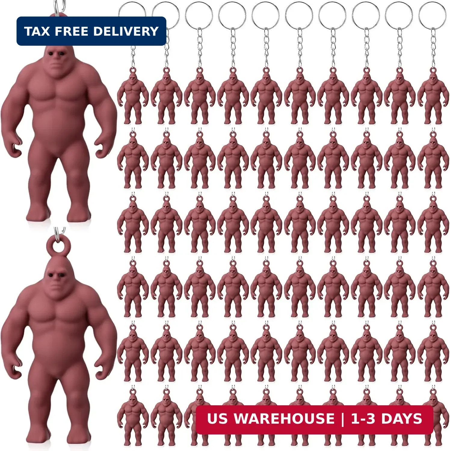 50 Pcs Mini Bigfoot Figurine Keychain, Sasquatch Gifts for Men, Little Big Foot 50 Pcs Mini Bigfoot Figurine Keychain, Sasquatch Gifts for Men, Little Big Foot