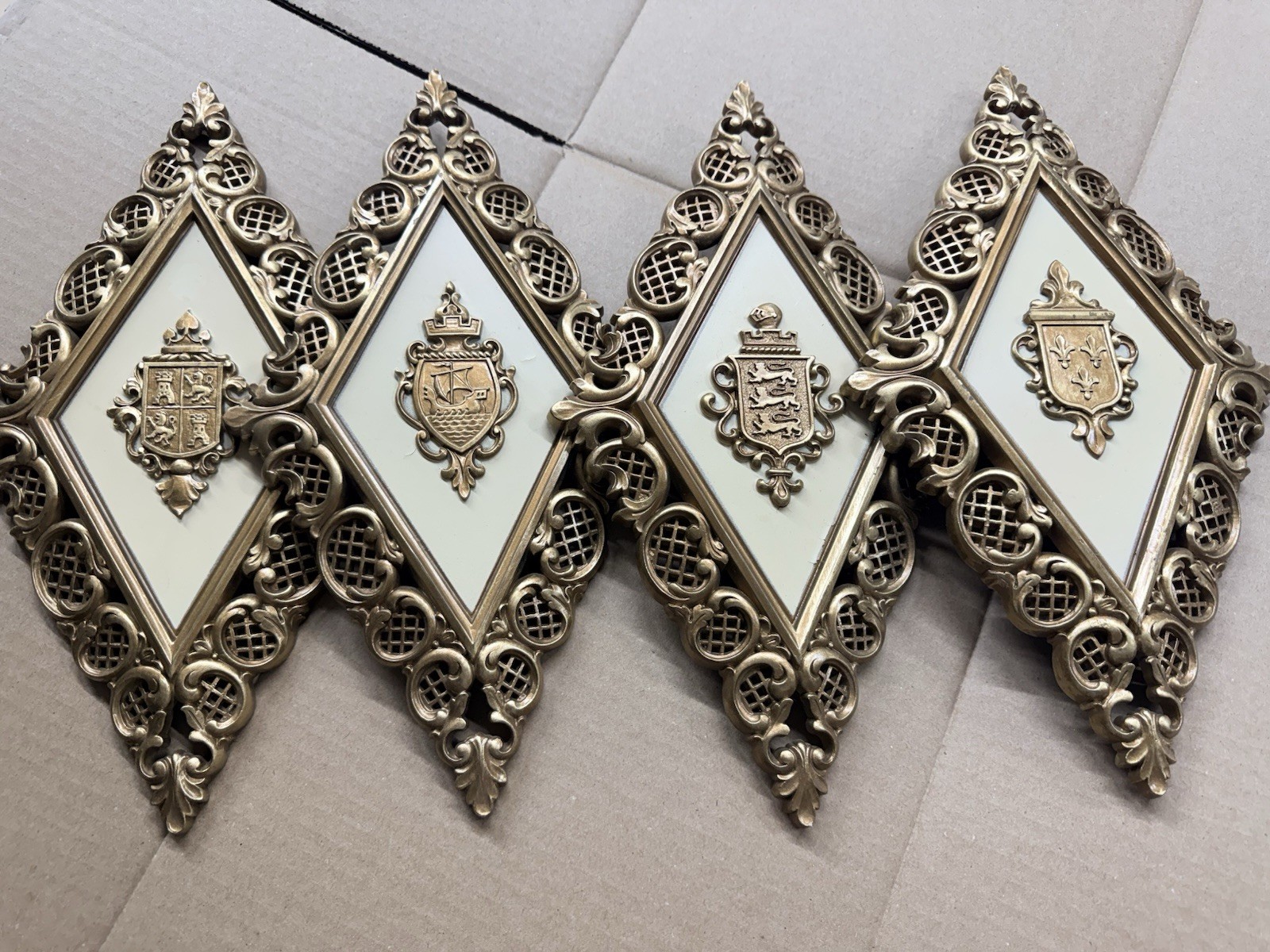 Syroco Wall Plaque/ Wall Decor Vintage 1967 Set Of 4 Syroco Wall Plaque/ Wall Decor Vintage 1967 Set Of 4