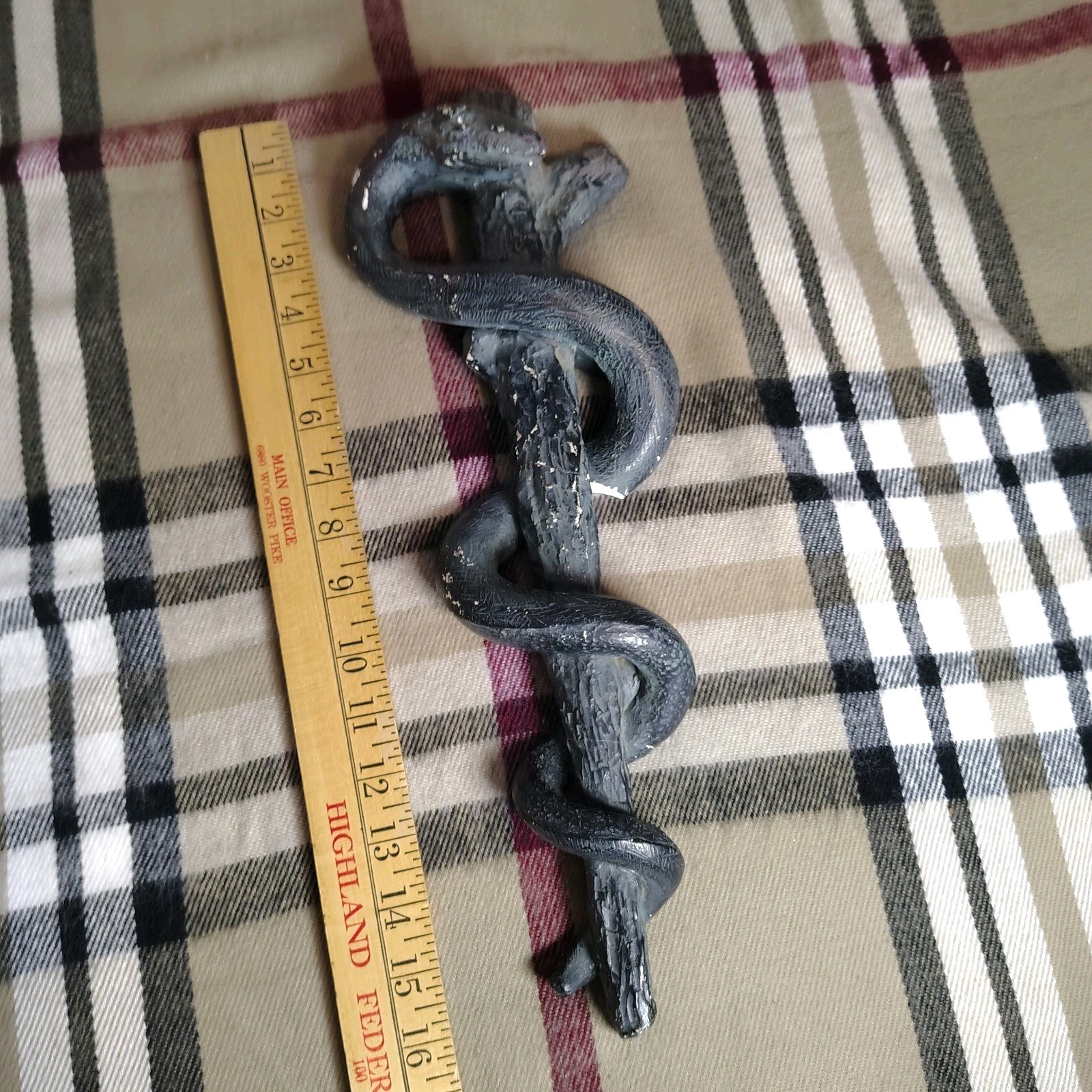 Vtg Rod Of Asclepius Medical Healing Symbol Chalkware Snake Bristol Laboratories