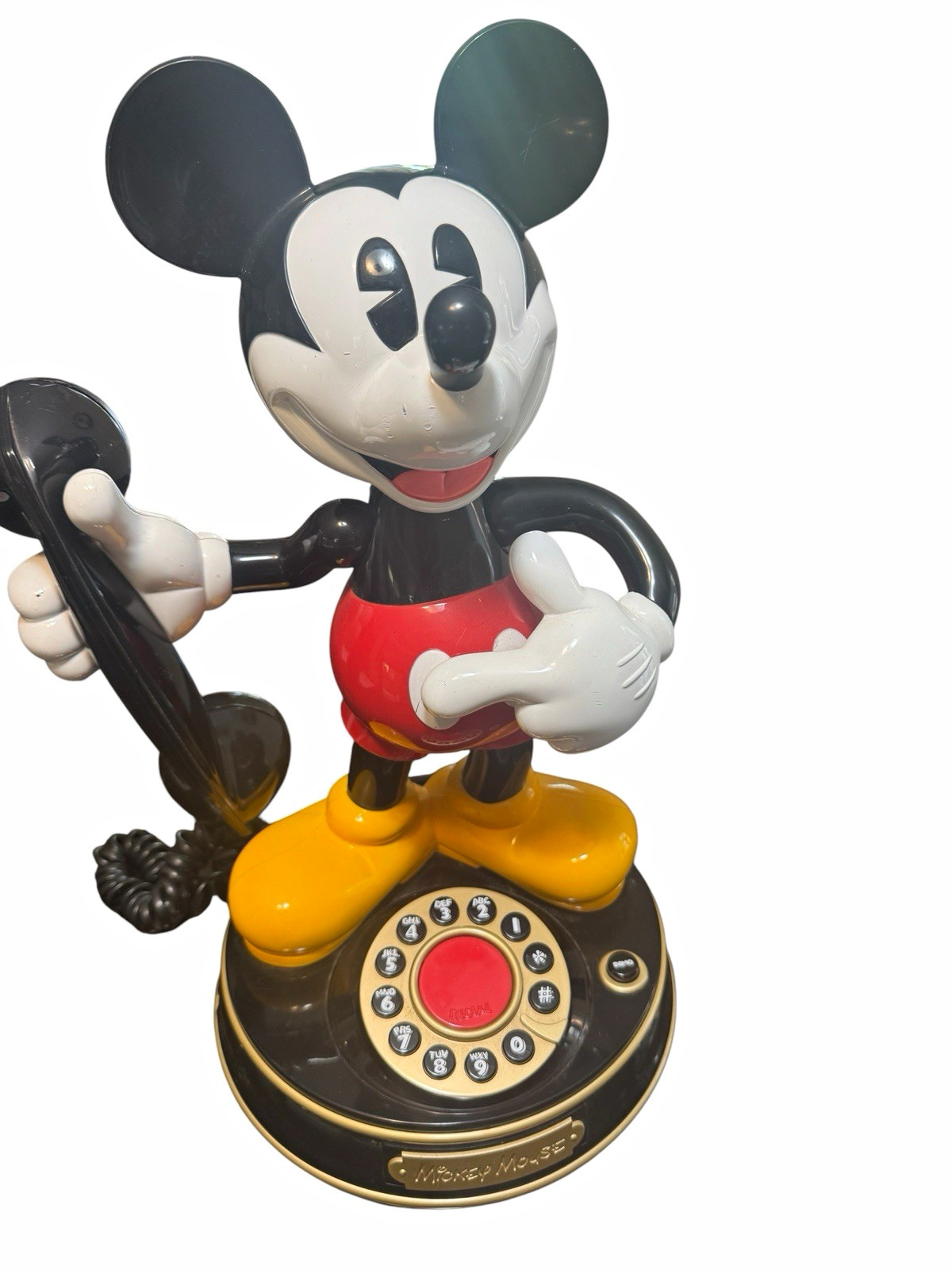 Vintage 1997 Disney Mickey Mouse Animated Telephone Telemania Collectible
