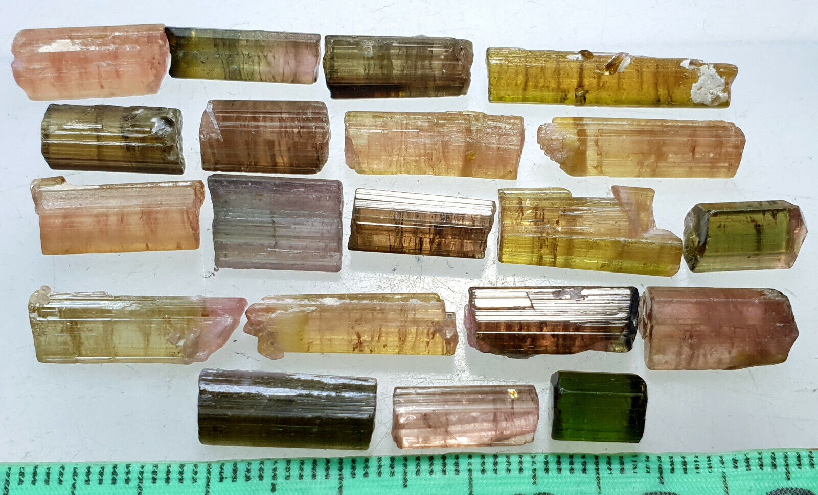 Beautiful Mix Colors Tourmaline Crystal Type & Rough Grade Very Nice Qty 76Cts