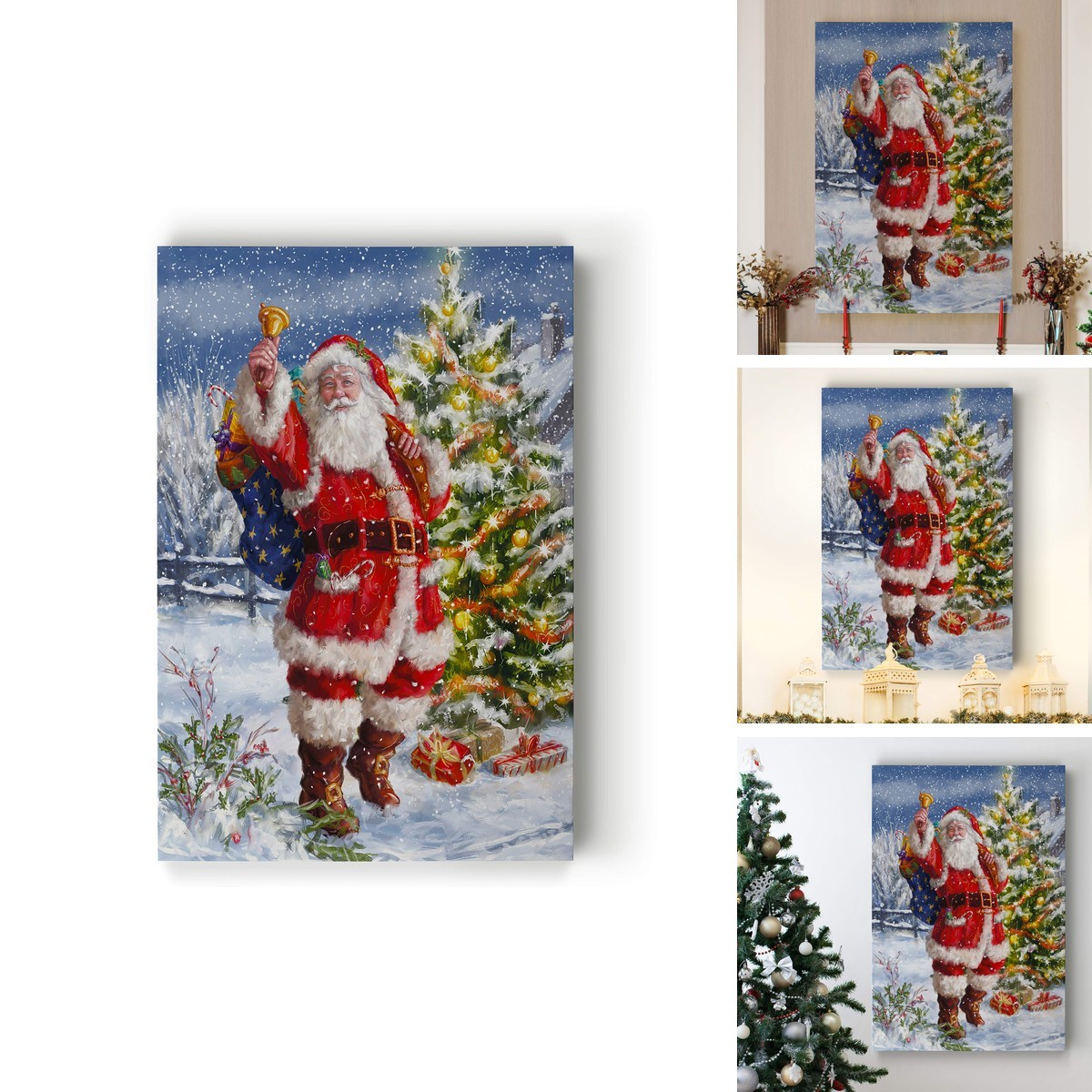 Renditions Gallery Santa is Here Gallery Wrapped Canvas Christmas Wall Art Renditions Gallery Santa is Here Gallery Wrapped Canvas Christmas Wall Art
